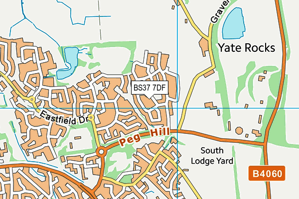 BS37 7DF map - OS VectorMap District (Ordnance Survey)