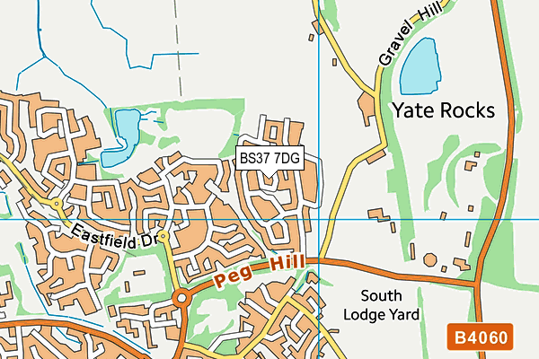 BS37 7DG map - OS VectorMap District (Ordnance Survey)