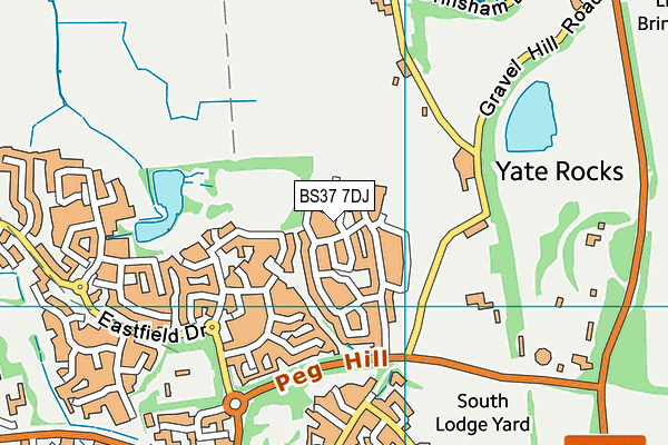 BS37 7DJ map - OS VectorMap District (Ordnance Survey)