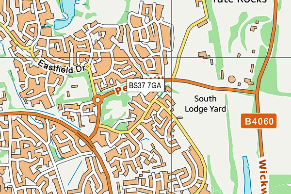 BS37 7GA map - OS VectorMap District (Ordnance Survey)