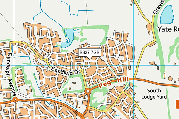 BS37 7GB map - OS VectorMap District (Ordnance Survey)