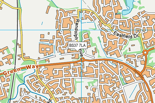 BS37 7LA map - OS VectorMap District (Ordnance Survey)