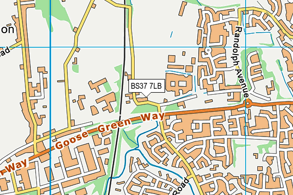 BS37 7LB map - OS VectorMap District (Ordnance Survey)