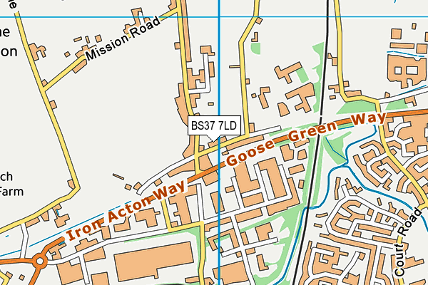 BS37 7LD map - OS VectorMap District (Ordnance Survey)