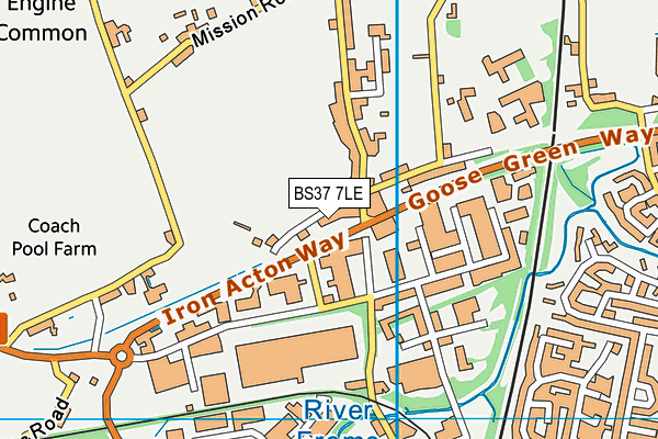 BS37 7LE map - OS VectorMap District (Ordnance Survey)