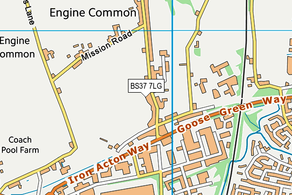 BS37 7LG map - OS VectorMap District (Ordnance Survey)