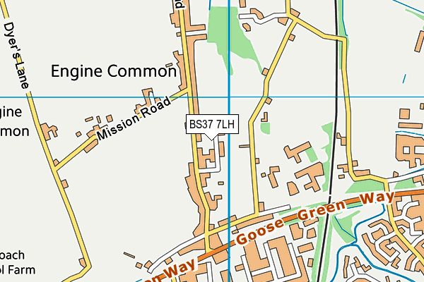BS37 7LH map - OS VectorMap District (Ordnance Survey)