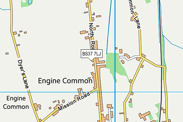 BS37 7LJ map - OS VectorMap District (Ordnance Survey)