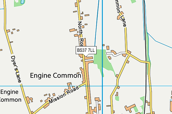 BS37 7LL map - OS VectorMap District (Ordnance Survey)