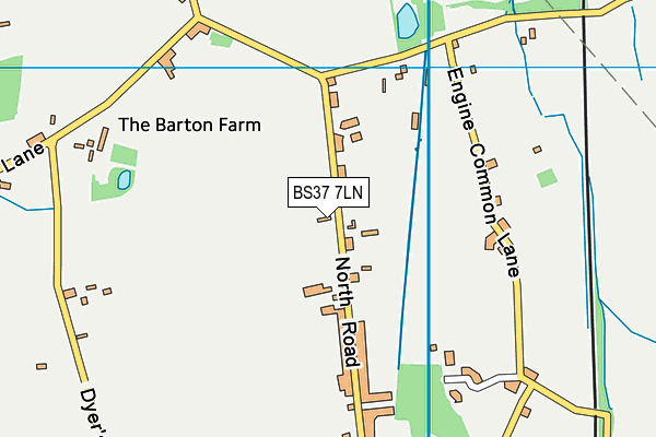 BS37 7LN map - OS VectorMap District (Ordnance Survey)