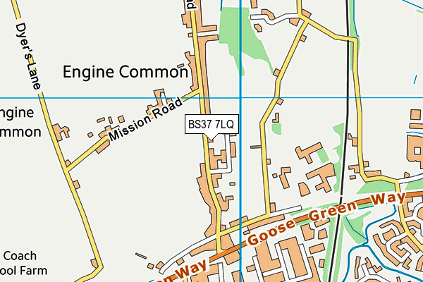 BS37 7LQ map - OS VectorMap District (Ordnance Survey)
