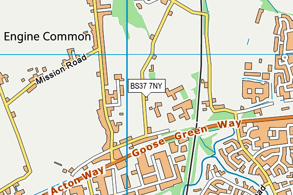 BS37 7NY map - OS VectorMap District (Ordnance Survey)