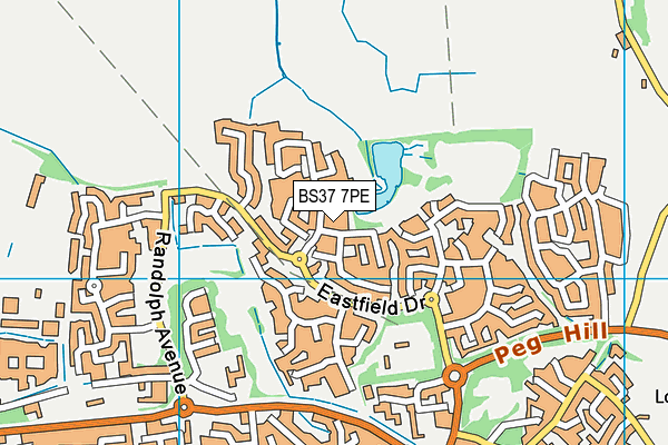 BS37 7PE map - OS VectorMap District (Ordnance Survey)