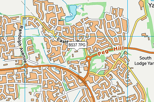BS37 7PG map - OS VectorMap District (Ordnance Survey)