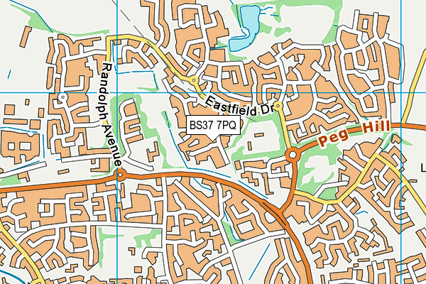 BS37 7PQ map - OS VectorMap District (Ordnance Survey)