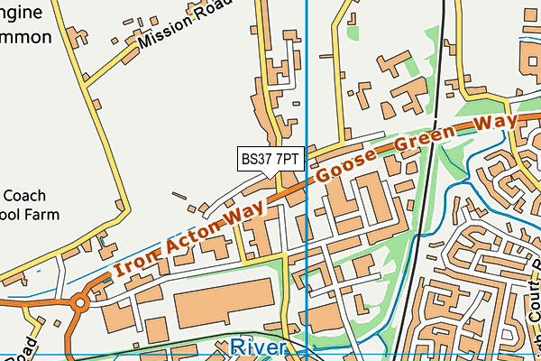BS37 7PT map - OS VectorMap District (Ordnance Survey)