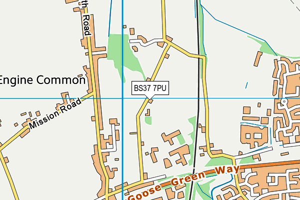 BS37 7PU map - OS VectorMap District (Ordnance Survey)