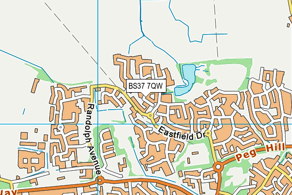 BS37 7QW map - OS VectorMap District (Ordnance Survey)