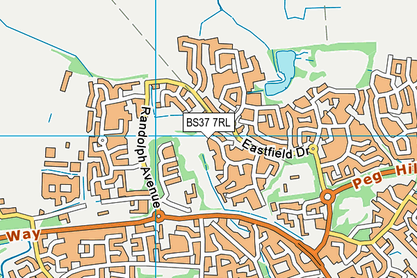 BS37 7RL map - OS VectorMap District (Ordnance Survey)