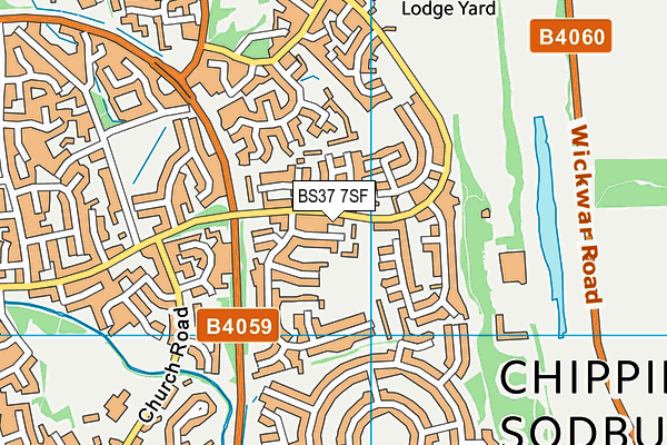 BS37 7SF map - OS VectorMap District (Ordnance Survey)