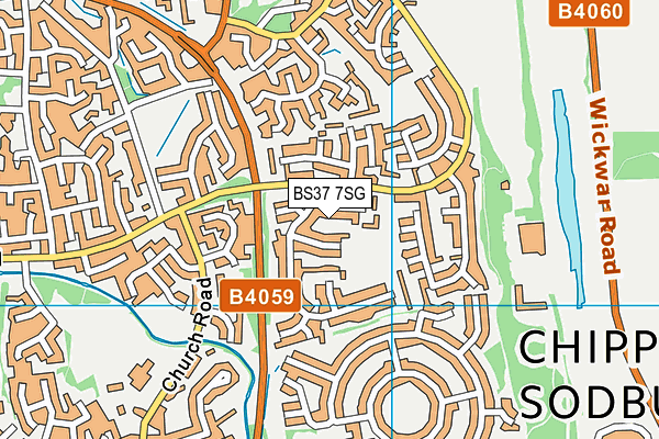 BS37 7SG map - OS VectorMap District (Ordnance Survey)