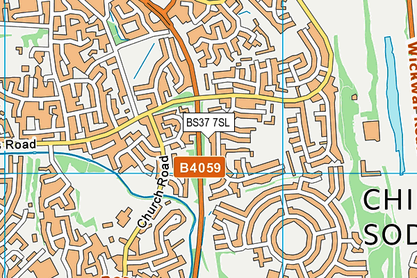 BS37 7SL map - OS VectorMap District (Ordnance Survey)