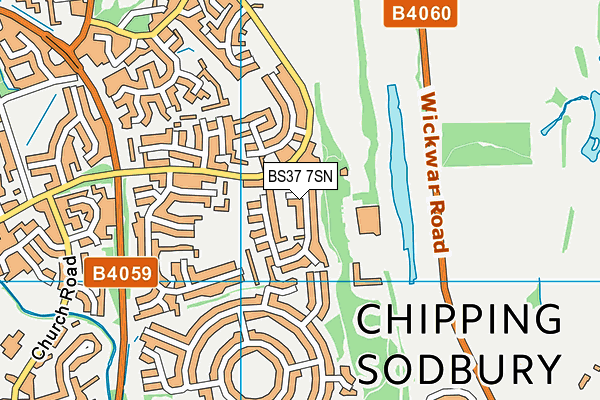 BS37 7SN map - OS VectorMap District (Ordnance Survey)