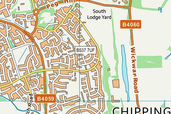 BS37 7UF map - OS VectorMap District (Ordnance Survey)