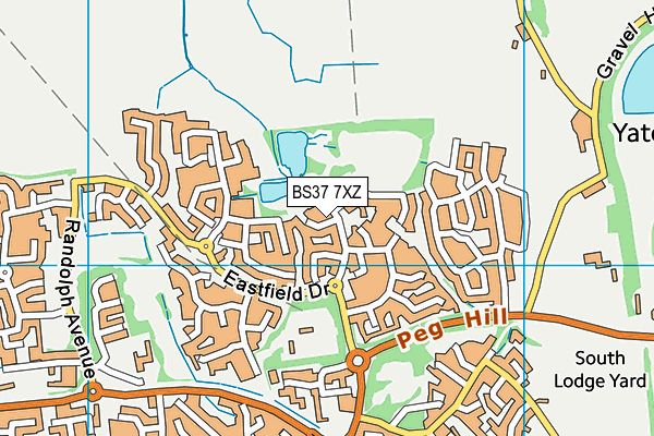 BS37 7XZ map - OS VectorMap District (Ordnance Survey)