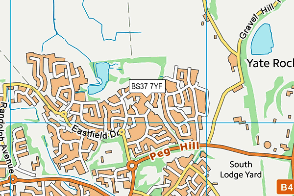 BS37 7YF map - OS VectorMap District (Ordnance Survey)