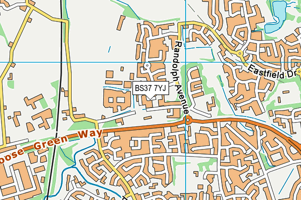 BS37 7YJ map - OS VectorMap District (Ordnance Survey)