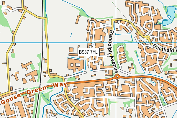 BS37 7YL map - OS VectorMap District (Ordnance Survey)