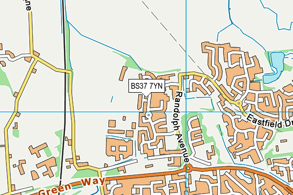 BS37 7YN map - OS VectorMap District (Ordnance Survey)