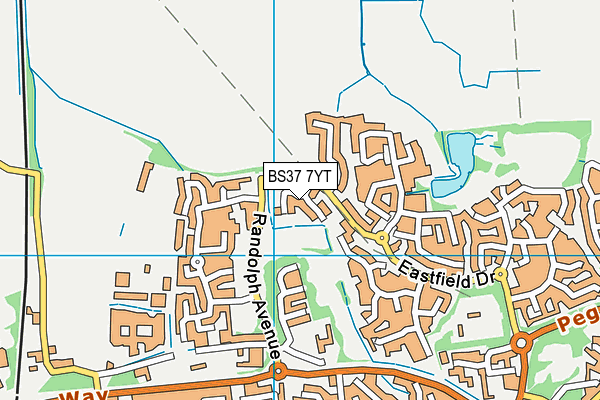 BS37 7YT map - OS VectorMap District (Ordnance Survey)