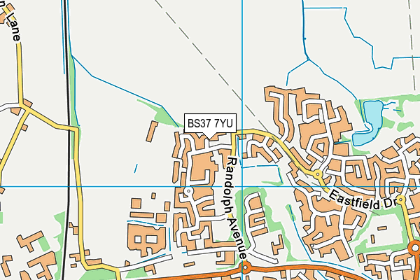 BS37 7YU map - OS VectorMap District (Ordnance Survey)