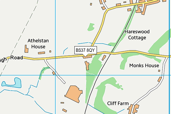 BS37 8QY map - OS VectorMap District (Ordnance Survey)