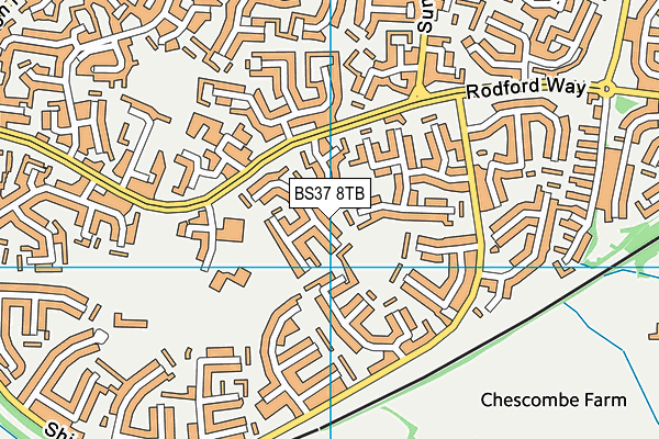 BS37 8TB map - OS VectorMap District (Ordnance Survey)