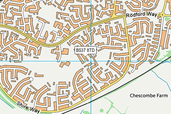 BS37 8TD map - OS VectorMap District (Ordnance Survey)