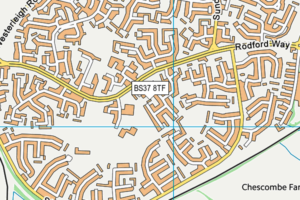 BS37 8TF map - OS VectorMap District (Ordnance Survey)