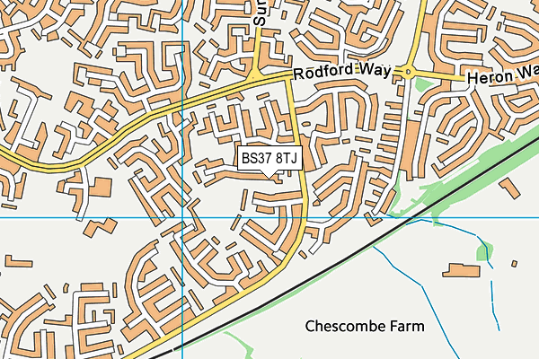 BS37 8TJ map - OS VectorMap District (Ordnance Survey)