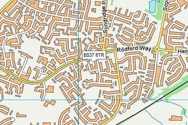 BS37 8TR map - OS VectorMap District (Ordnance Survey)