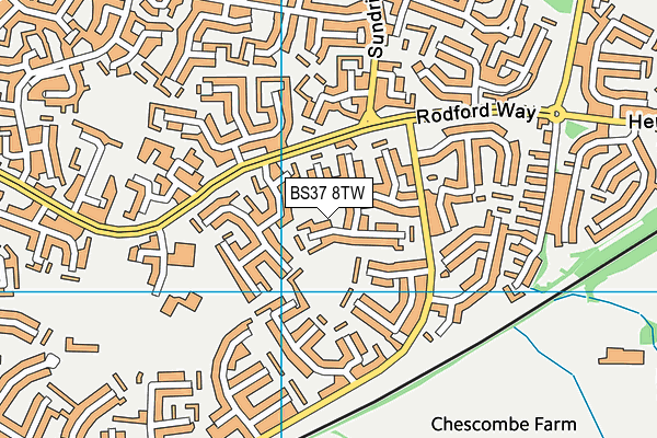 BS37 8TW map - OS VectorMap District (Ordnance Survey)