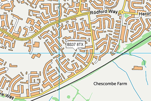 BS37 8TX map - OS VectorMap District (Ordnance Survey)