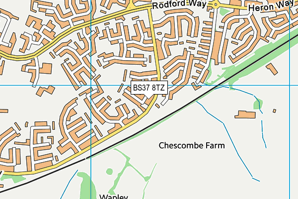 BS37 8TZ map - OS VectorMap District (Ordnance Survey)