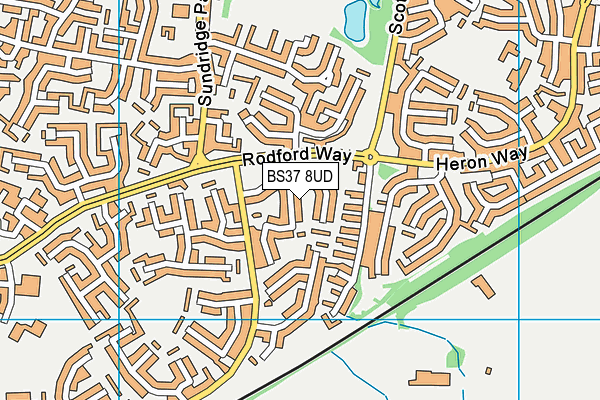 BS37 8UD map - OS VectorMap District (Ordnance Survey)