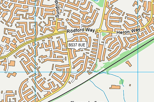 BS37 8UE map - OS VectorMap District (Ordnance Survey)