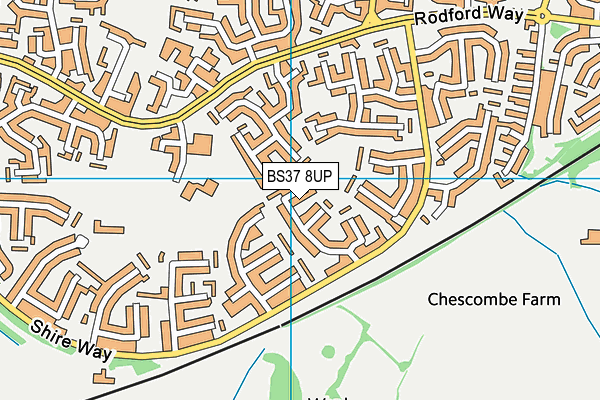 BS37 8UP map - OS VectorMap District (Ordnance Survey)