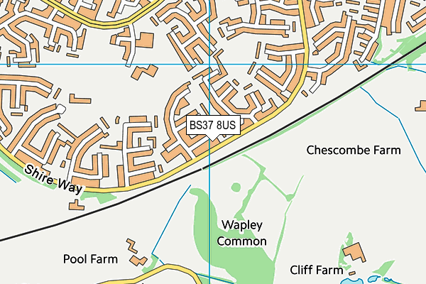 BS37 8US map - OS VectorMap District (Ordnance Survey)