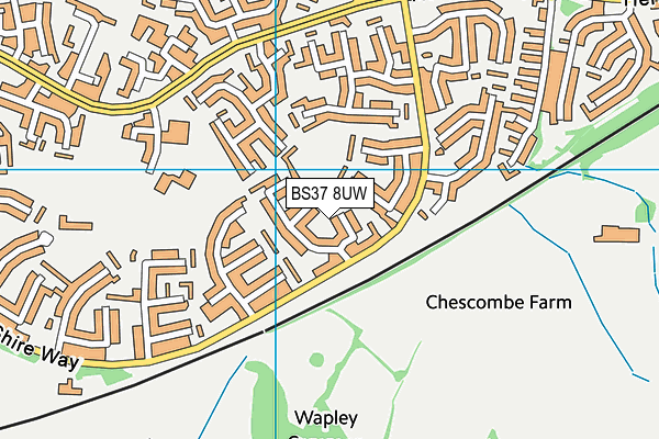 BS37 8UW map - OS VectorMap District (Ordnance Survey)