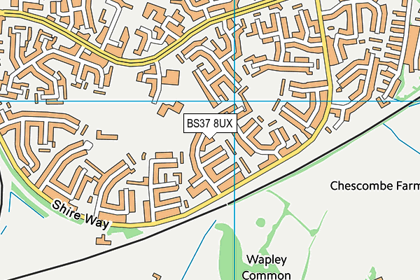 BS37 8UX map - OS VectorMap District (Ordnance Survey)